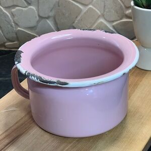 VINTAGE | Pink Enamel Toddler Size Chamber Pot
